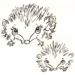 Picture-book hedgehog Corduroy and his mother Velvet feature in this colouring page.
