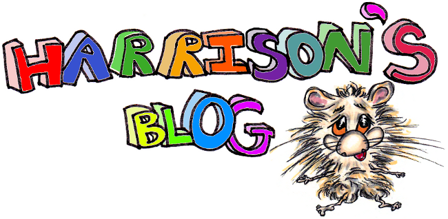 Harrisons Hamster I, blog title with a picture of Harrison
