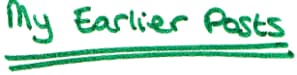 Earlier blog posts title written in Harrison's handwriting