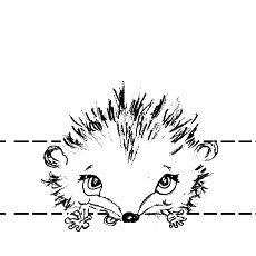 Storybook hedgehog Corduroy on a printable colour-in party hat for kids.