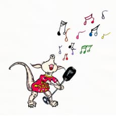 Singing aardvark - illustration from the free children's picture book 'Annabella, Little Aardvark...Big Dream!'